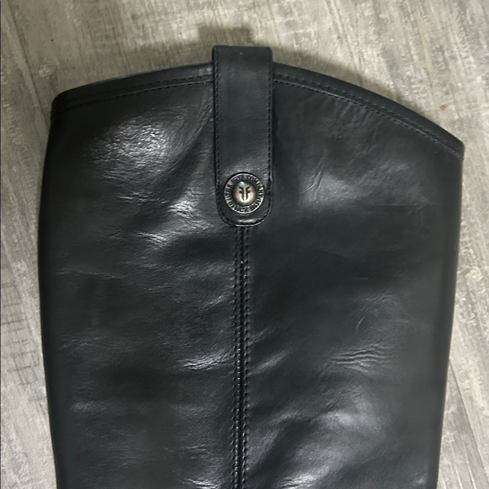 Frye Black Leather Riding Boots Size 10 - Picture 8 of 8